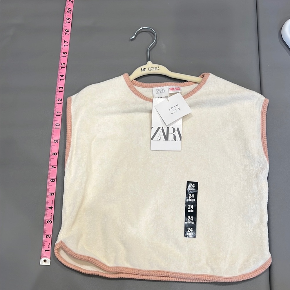 Zara Kids Beige Sleeveless Top 18-24 months 92cm vest sweater nwt